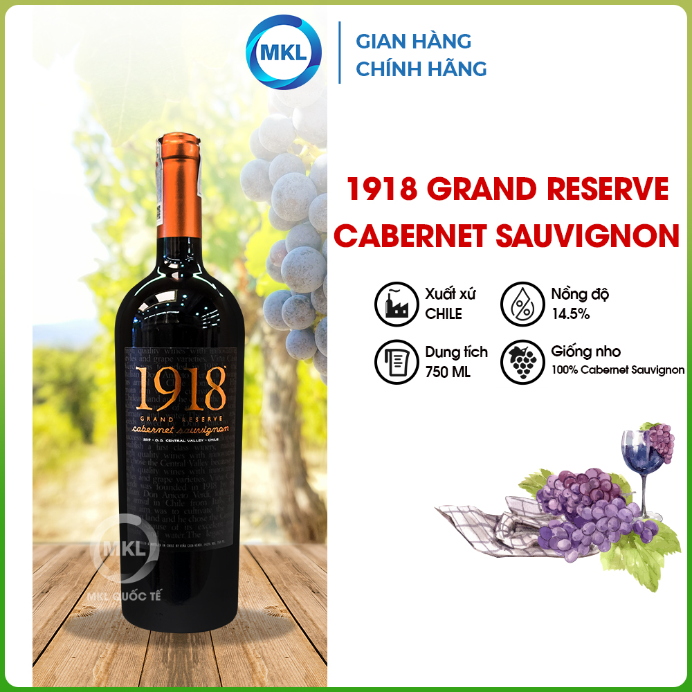 Rượu vang 1918 Grand Reserve Cabernet Sauvignon