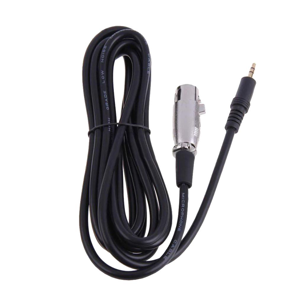 XLR Female Jack To 3.5mm Male TRS Stereo Microphone Audio Cables 300cm/10ft