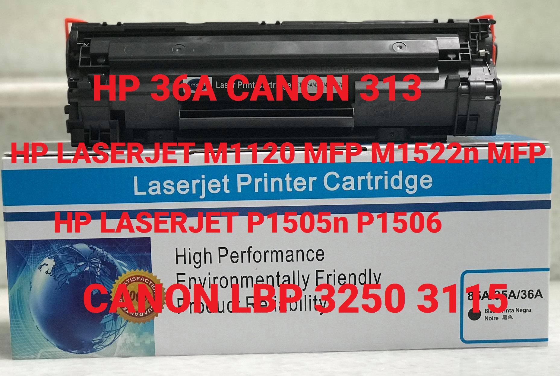 Hộp mực 36A CRG 313 hàng chính hãng Alphacartridge dành cho máy in HP LaserJet M1120 MFP M1522n MFP P1505n P1506 Canon LBP 3250 3115