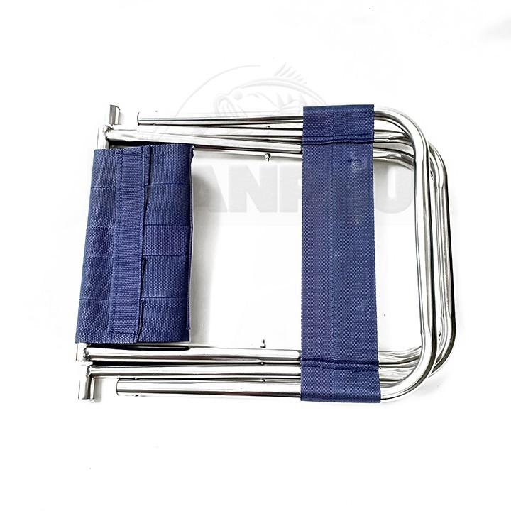 Ghế câu cá inox ghế xếp tựa lưng Inox siêu bền chịu tải cao