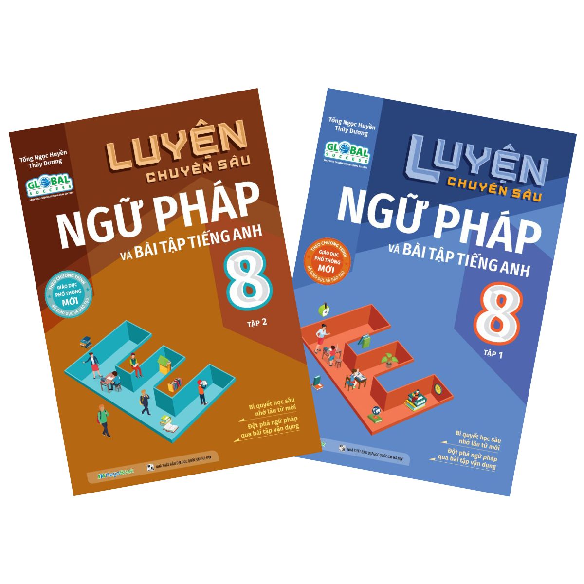 Combo Global Success - Luyện Chuyên Sâu Ngữ Pháp Và Bài Tập Tiếng Anh 8 - Tập 1 + Tập 2 (Bộ 2 Quyển)