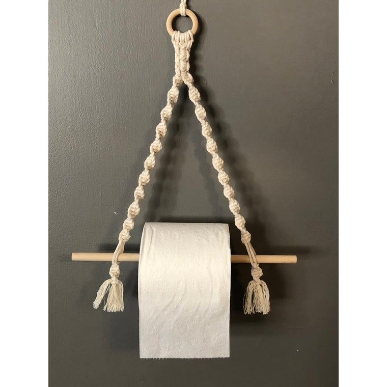 Dây treo giấy cuộn, dây treo giấy vệ sinh, dây tết Macramé . Mẫu 2