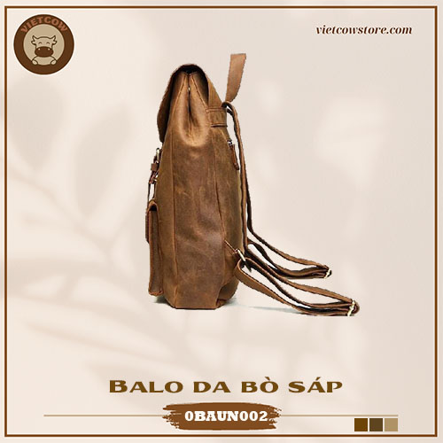 Balo Laptop Da Bò Sáp, Balo Laptop Thời Trang_VietCow_0BAUN002