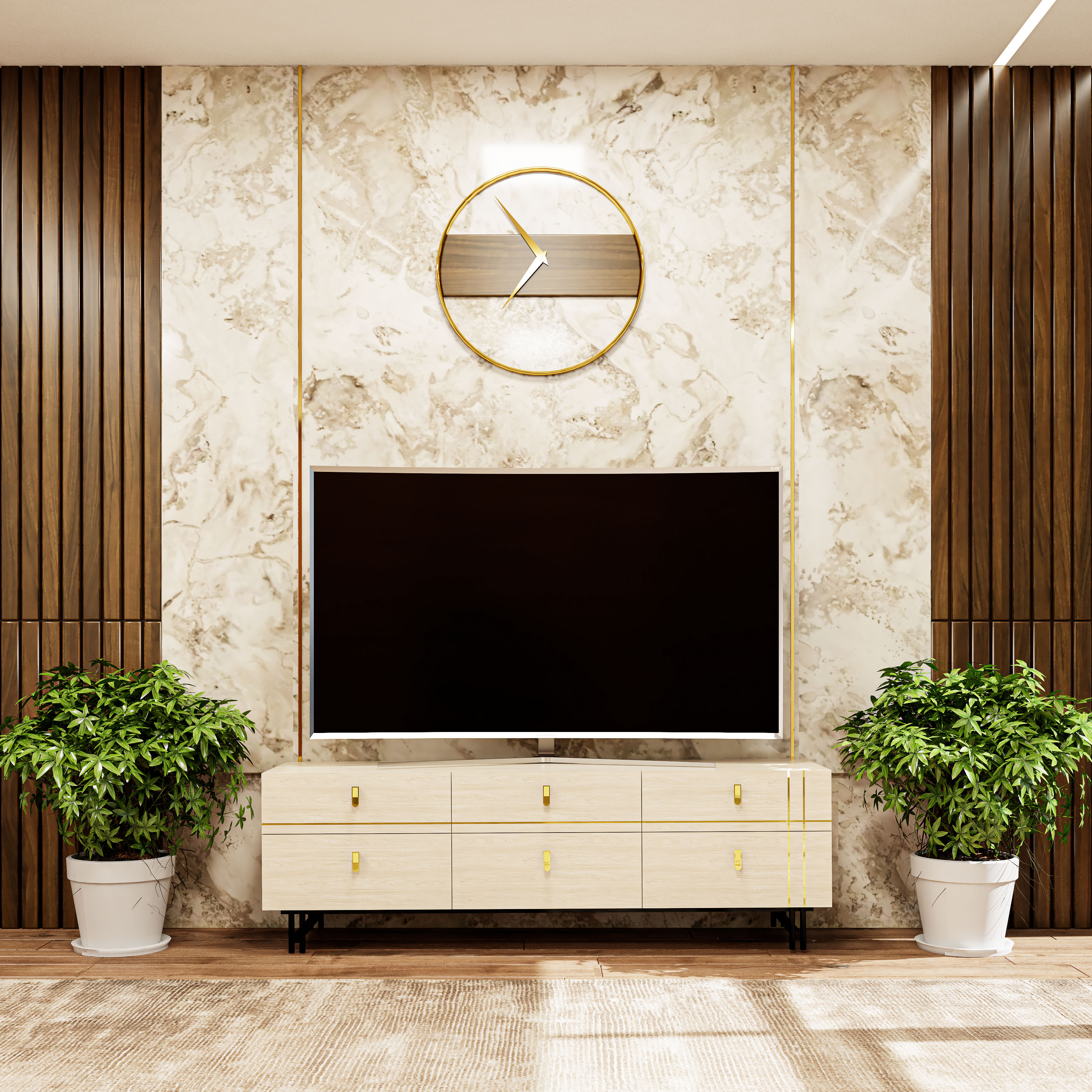 JOCASTA, Kệ TV 6 ngăn kéo - Chân sắt, 150cm x 40cm x 48cm , KTV_049