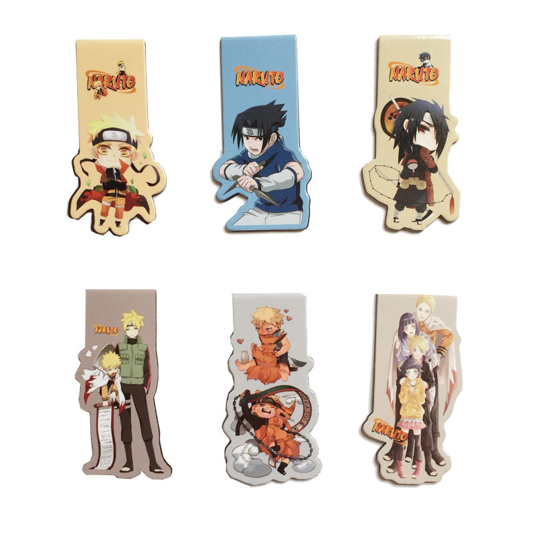 Bộ 6 Đánh Dấu Sách Bookmark Nam Châm Naruto Truyền Nhân Cửu Vỹ Hồ