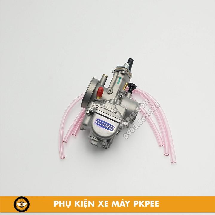 Bình Xăng Con Ga Dẹp Mẫu PWK Keihin Có Power Jet Gắn Dream, Wave, Sirius, Exciter 24, 28, 30, 32, 34