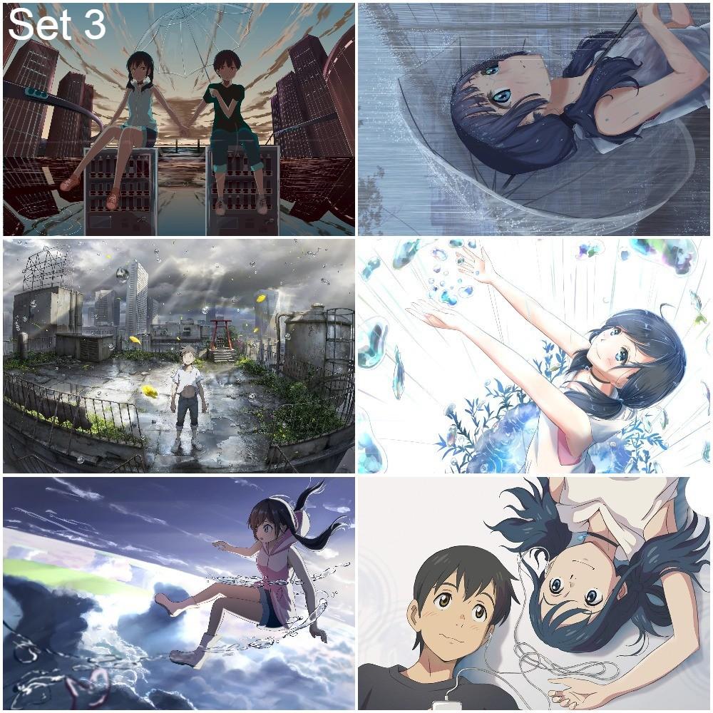 Bộ 6 Poster anime Tenki no Ko - Đứa con của thời tiết - A3,A4,A5