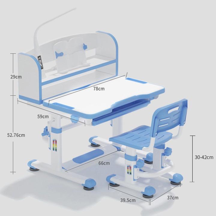 Bàn ghế học sinh chống gù chống cận có đèn led kỹ thuật số - Bàn học trẻ em đẹp điều chỉnh được độ cao màu hồng