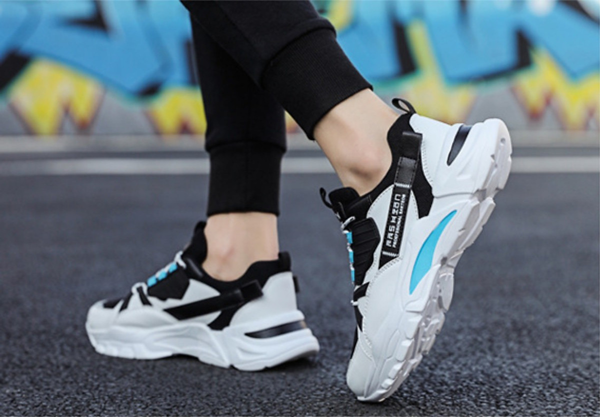 Giày thể thao sneaker nam cổ thấp, giày đế tăng chiều cao mẫu mới XSP333