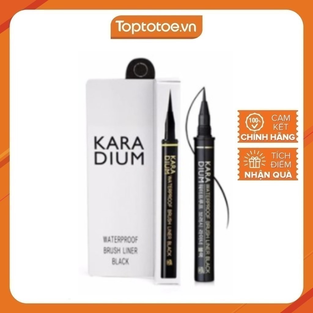 Bút Kẻ Viền Mắt Karadium Waterproof Brush Liner Black 0.55g