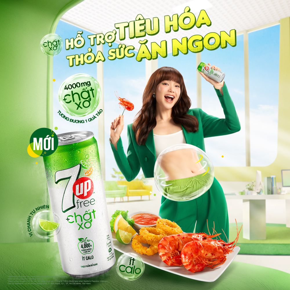 Thùng 24 Lon Mix 2 Vị Pepsi Chanh và 7Up Chất Xơ Không Calo (320ml/lon) - Độc Quyền Online