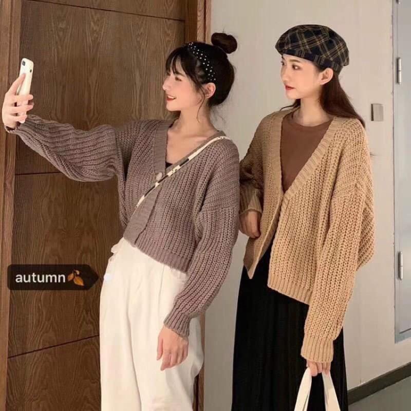 50K - Áo khoác len chất đẹp kiểu dáng Hàn Quốc. Diện xinh khi đi làm, đi chơi, đi học