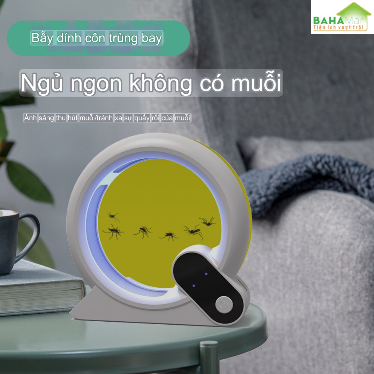 ĐÈN DIỆT MUỖI DÍNH ĐA NĂNG THU HÚT BẰNG ÁNH SÁNG  &quot;BAHAMAR&quot; Ánh sáng tím bước sóng 396NM  bẫy muỗi một cách chính xác