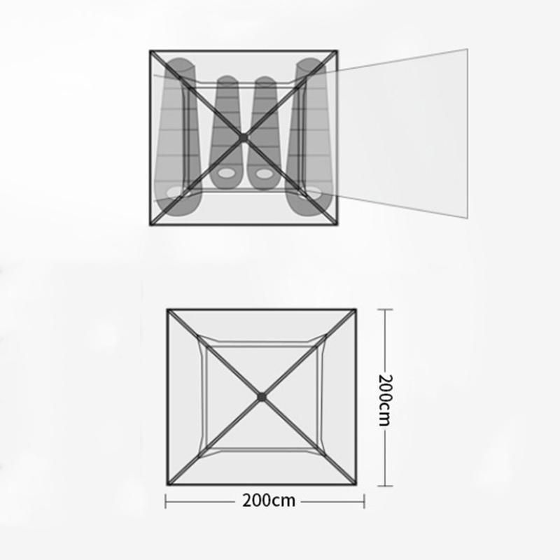 Lều Cắm Trại Kim Tự Tháp - Lều Dã Ngoại 4-6 Người Thông Thoáng - Lều Mái Che Đi Phượt Du Lịch Chống Tia UV