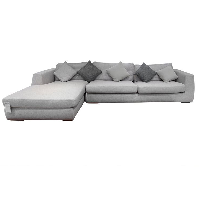 Sofa Vải Chữ L Góc Phải Juno Randolph 326 x 171 x 63 cm (Xám)