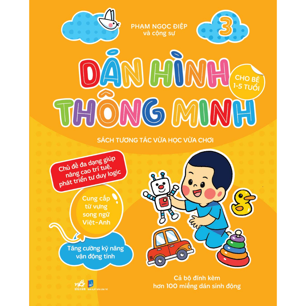 Sách - Bộ Dán hình thông minh cho bé 1-5 tuổi - Nhã Nam Official