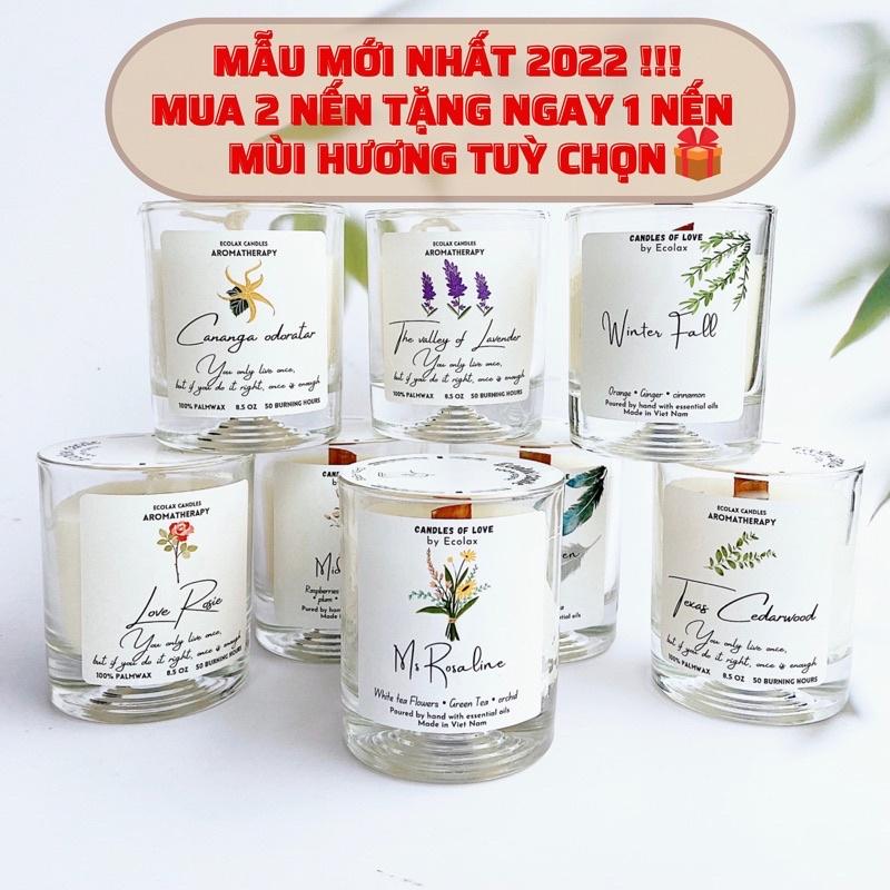 {MUA 2 TẶNG 1} - Nến Thơm Sáp Cọ Cao Cấp Ecolax BST mới nhất 2022