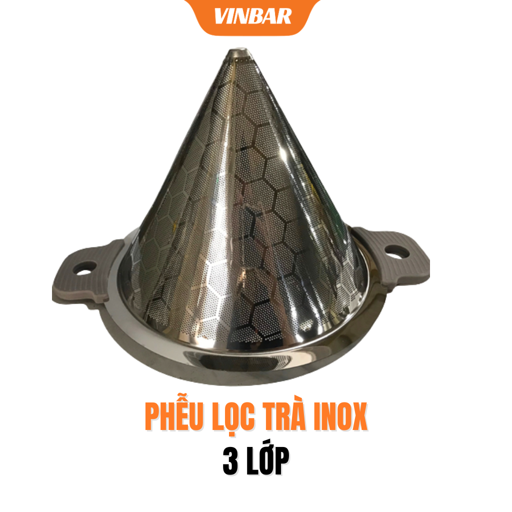 PHỄU LỌC TRÀ INOX 3 LỚP
