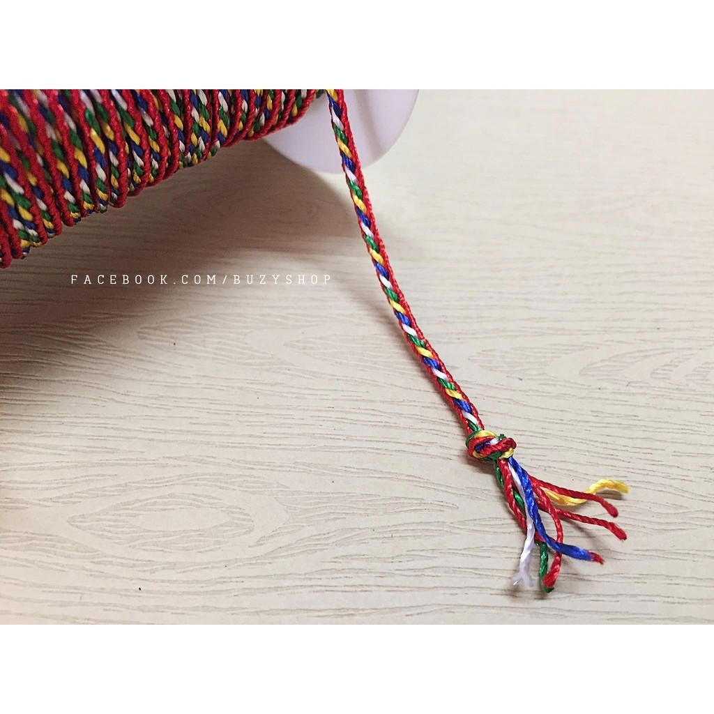 Dây ngũ sắc làm vòng tay nguyên liệu thủ công, phụ liệu handmade