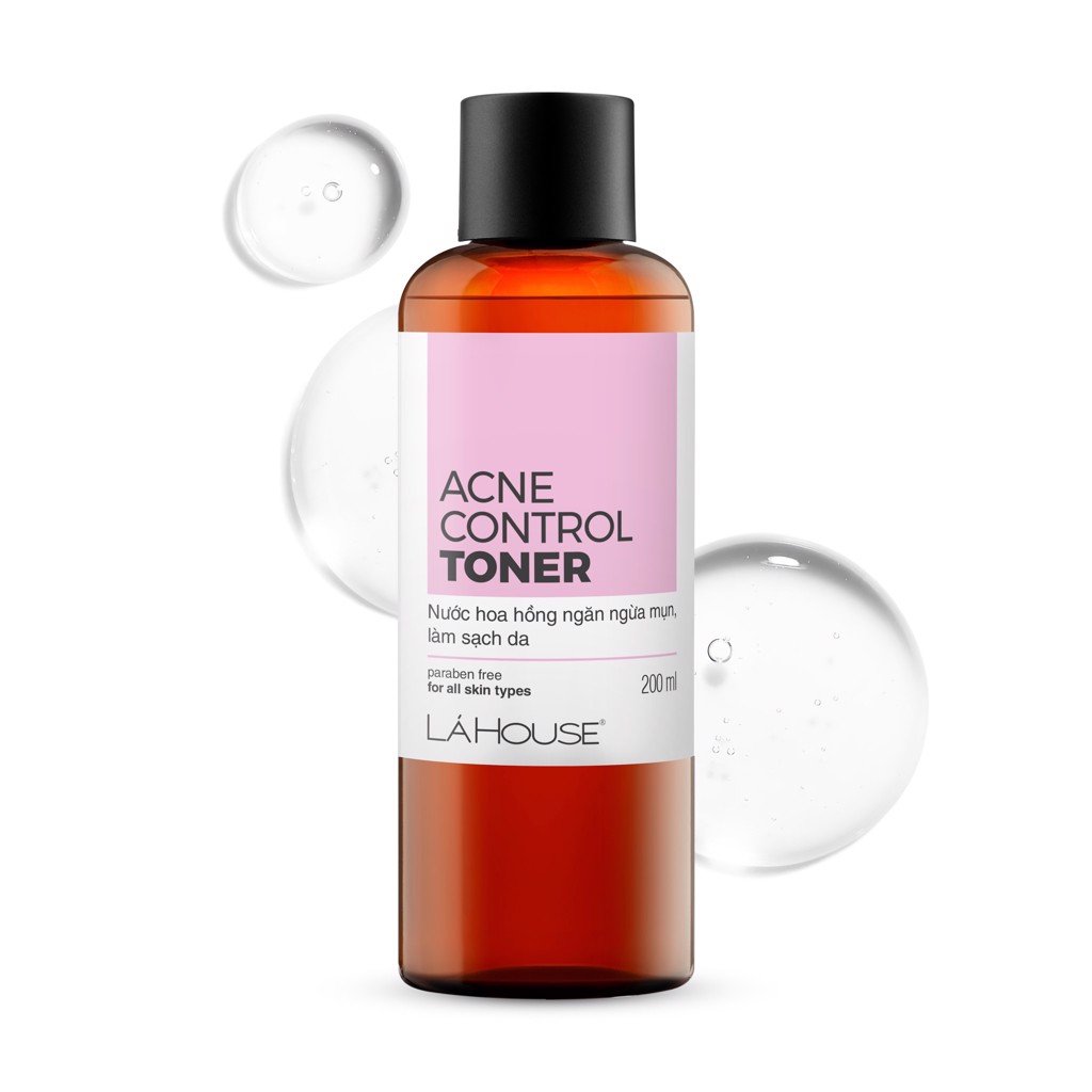Nước Hoa Hồng Giúp Ngăn Ngừa Mụn, Giảm Nhờn Cho Da, Da Mịn Màng Lá House Acne Control Toner 100Ml200Ml - 200Ml