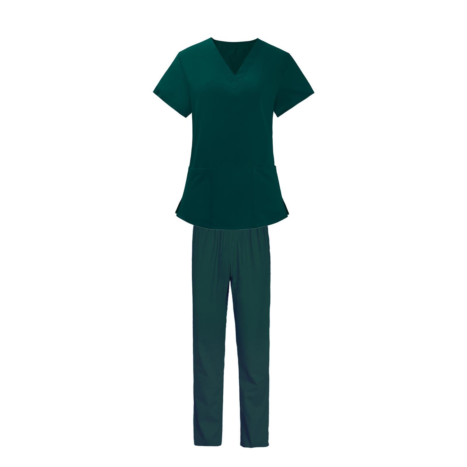 Women Nurse Uniform Soft Scrubs Top and Pants Women Scrubs Set for Esthetician Workwear