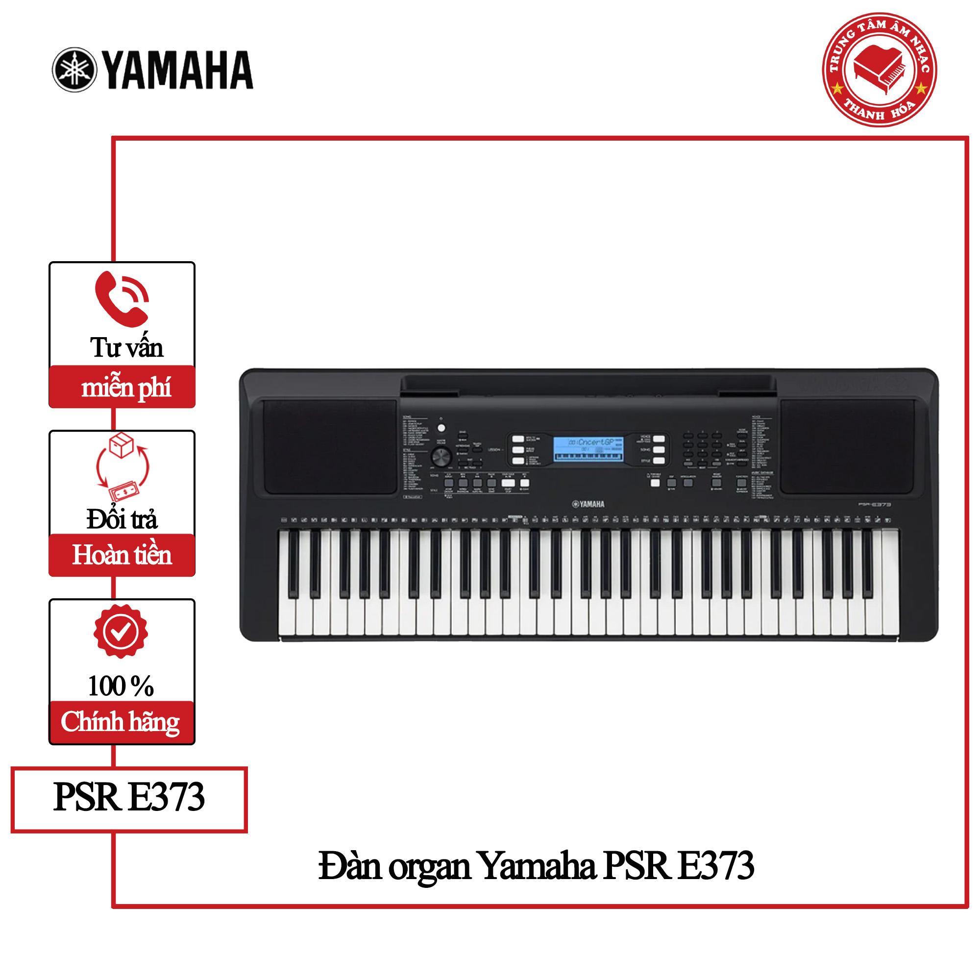 Đàn Organ Yamaha PSR-E373 - Keyboard Yamaha E373||Hàng chính hãng