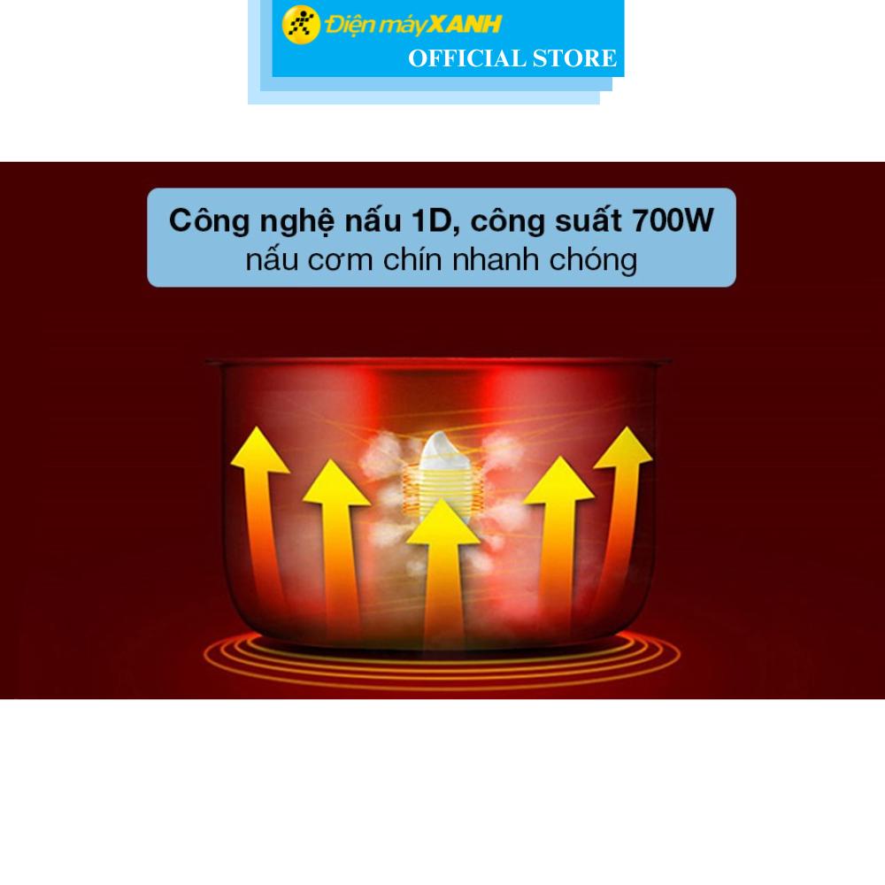 Nồi cơm nắp gài Delites 1.8 lít NCG1805 Hàng Chính Hãng