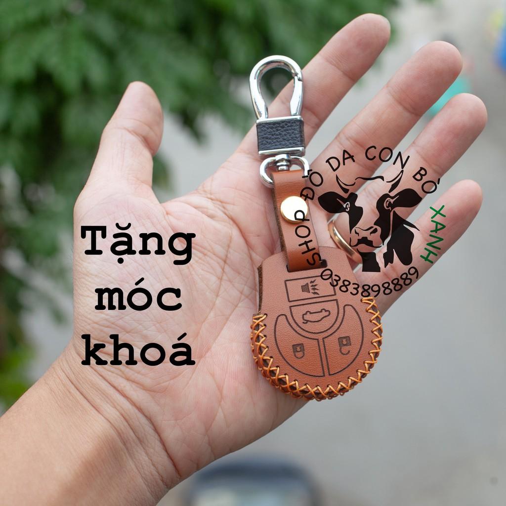 Bao da dành cho Chìa Khoá Nissan Xtrail, Teana, Terra, Navara, Sunny chìa KHOÁ CƠ Handmade Da Thật 001