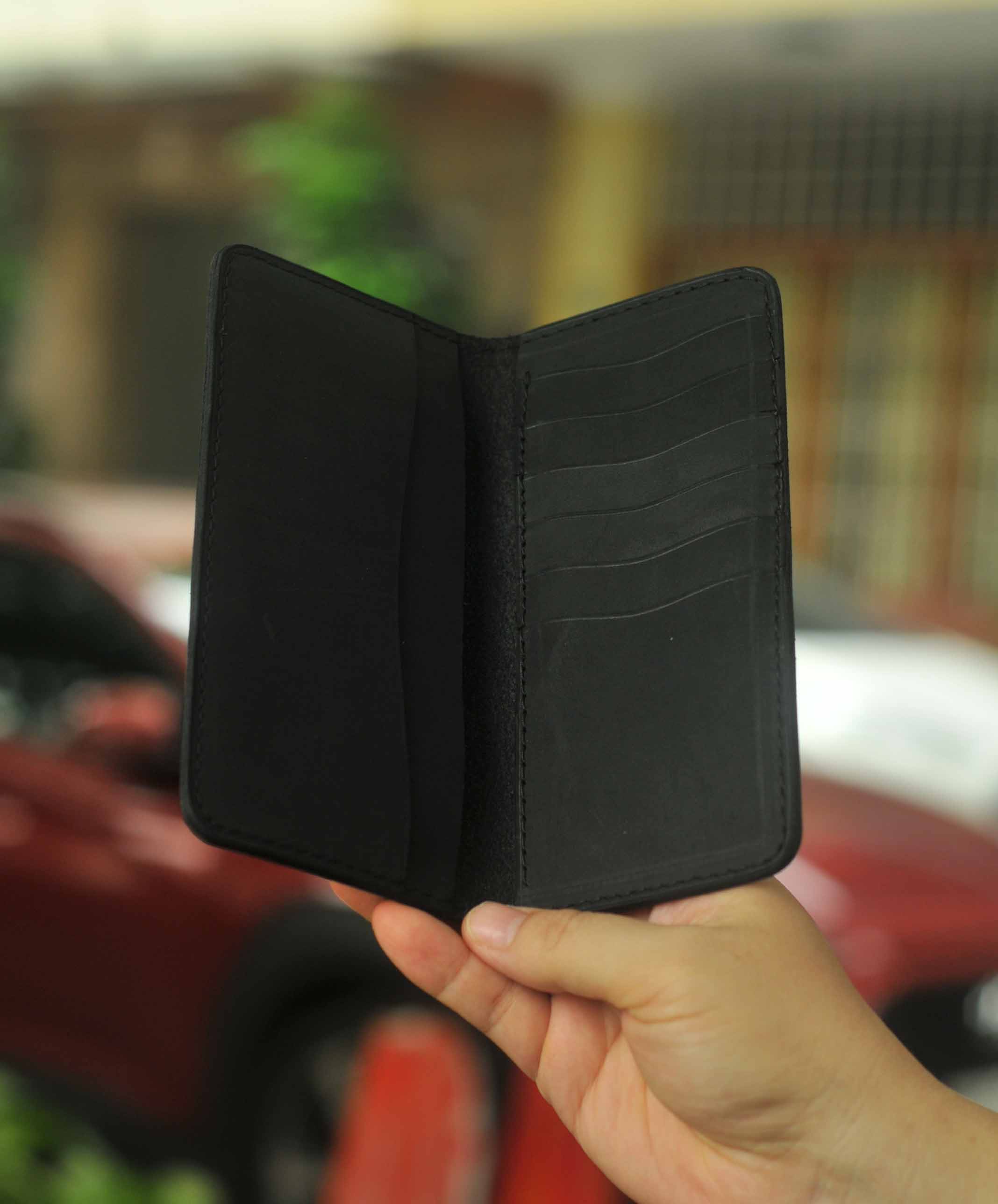 Ví dài mini nam/nữ da bò sáp phong cách thời trang độc đáo, ví khâu tay thủ công nên cực kỳ bền )