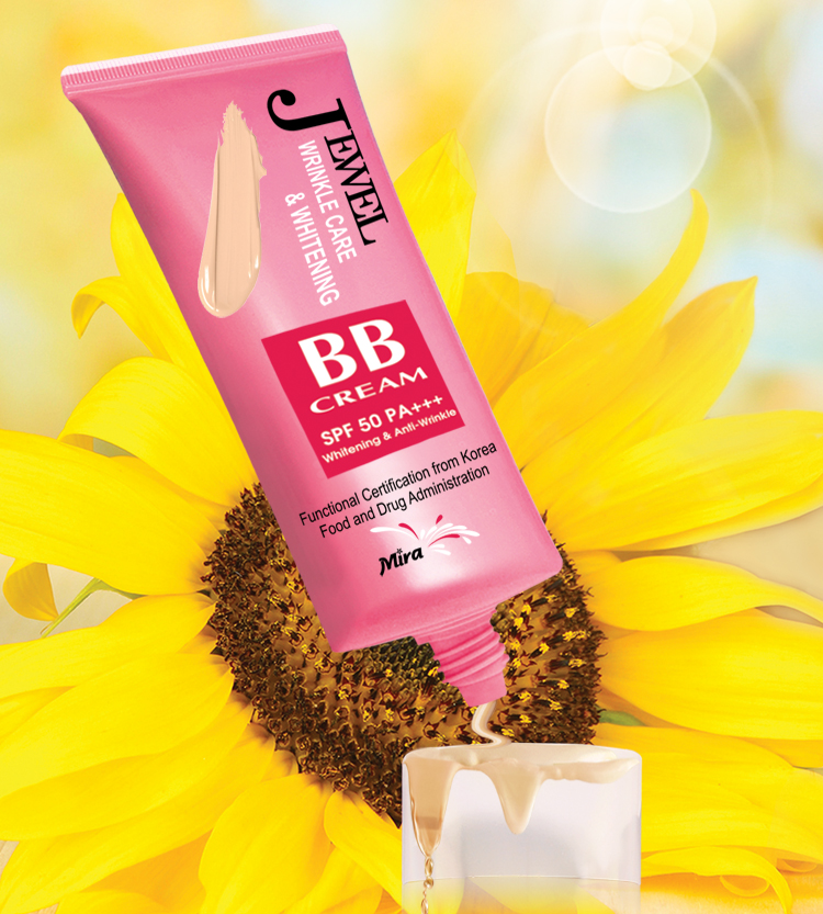 Kem Lót BB Đa Chức Năng Mira Jewel Wrinkle Care & Whitening Hàn Quốc 30ml tặng kmf móc khoá
