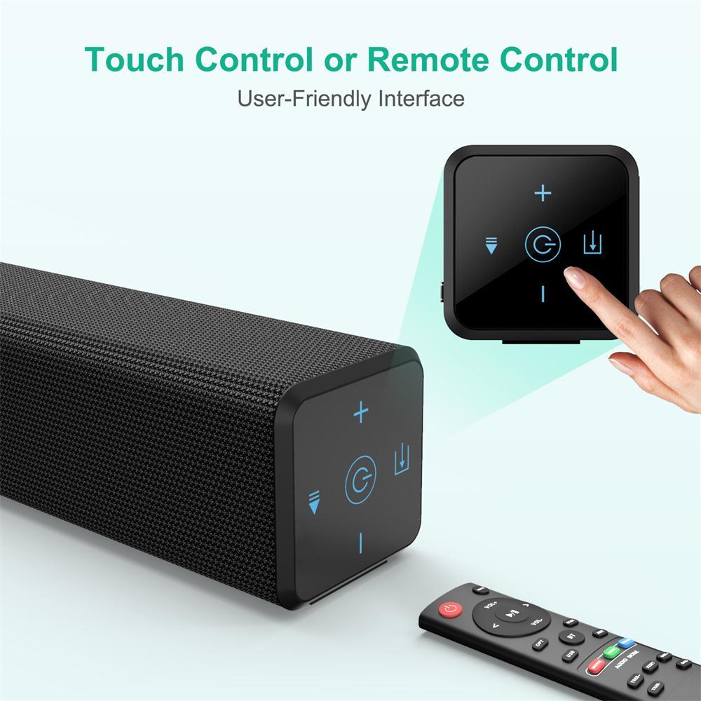 Soundage 100W Loa siêu trầm Bluetooth 5.1 không dây Loa âm thanh nổi Hệ thống rạp hát tại nhà Loa cho TV/Máy tính/Điện thoại Màu sắc: AU PLUG