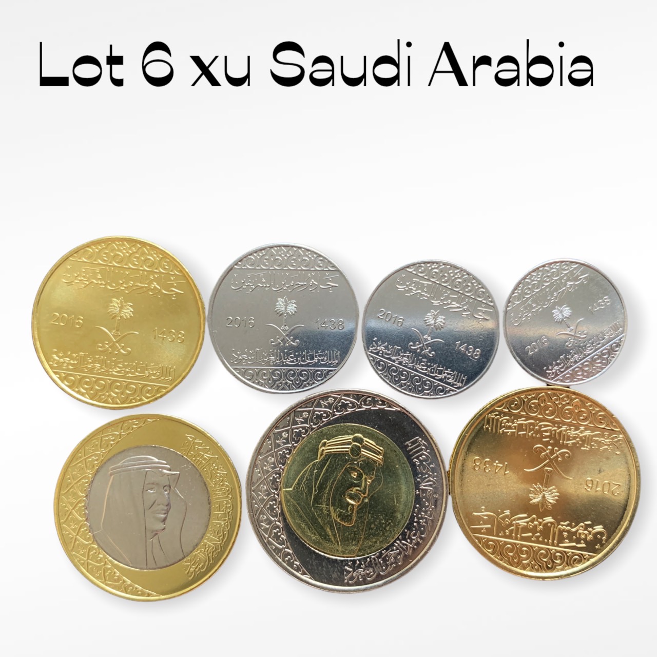 Set 7 xu cổ Saudi Arabia chất lượng mới.