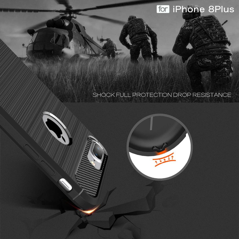 Ốp lưng chống sốc Likgus cho iPhone 7 Plus / 8 Plus (chuẩn quân đội, chống va đập, chống vân tay) - Hàng chính hãng