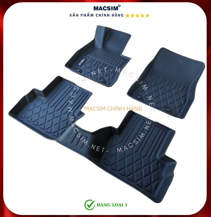 Thảm lót sàn xe ô tô Mazda 2 2016- 2023+ Nhãn hiệu Macsim chất liệu nhựa TPE cao cấp màu đen