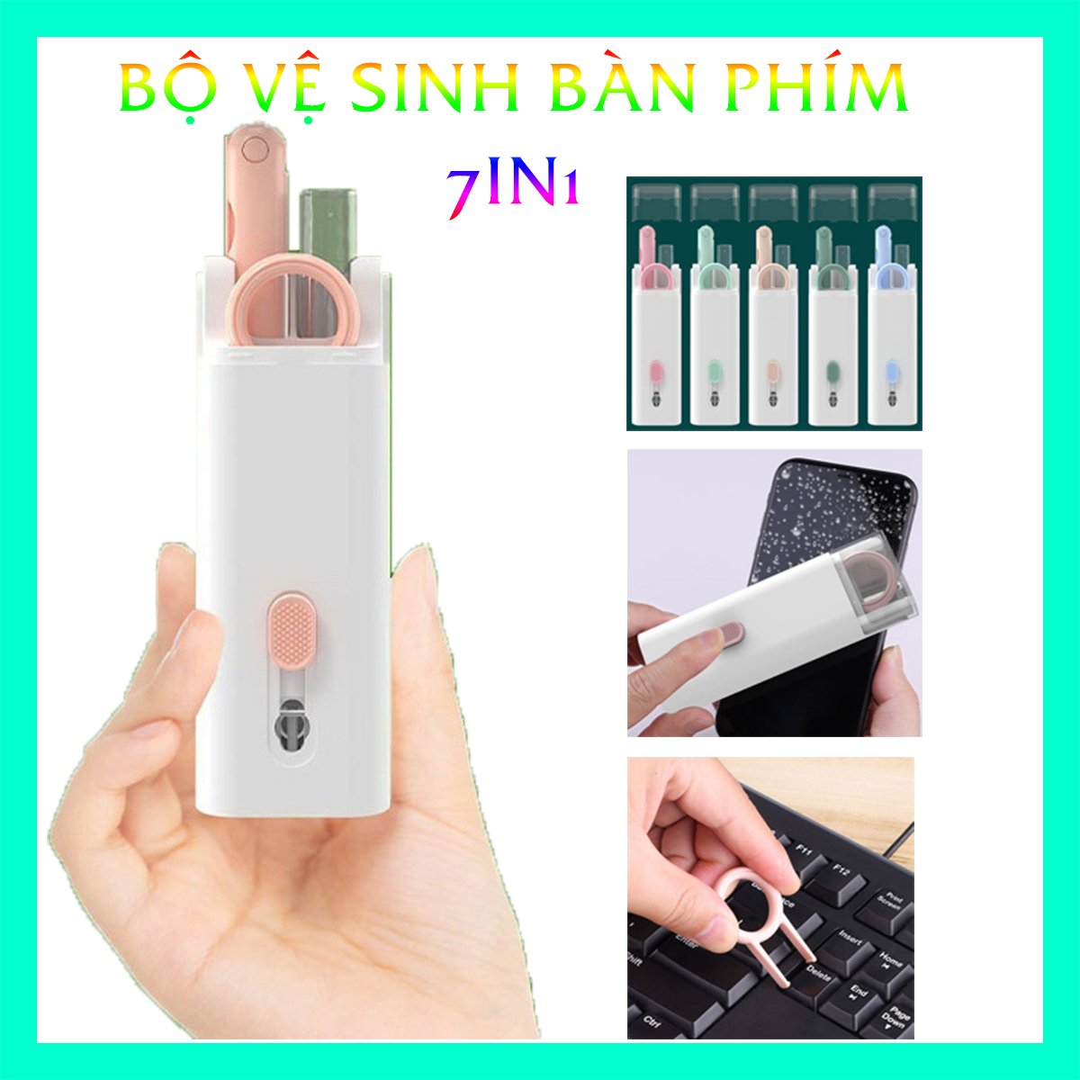 Bộ Dụng Cụ Vệ Sinh Bàn Phím Máy Tính 7 Trong 1