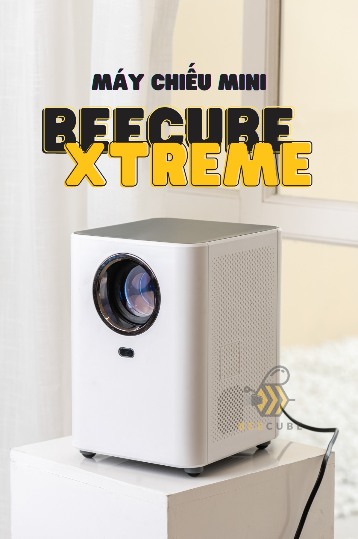 Máy Chiếu Mini BeeCube Xtreme Hệ Điều Hành Android + Kết nối Điện thoại + Full HD 1080 - Hàng Chính Hãng