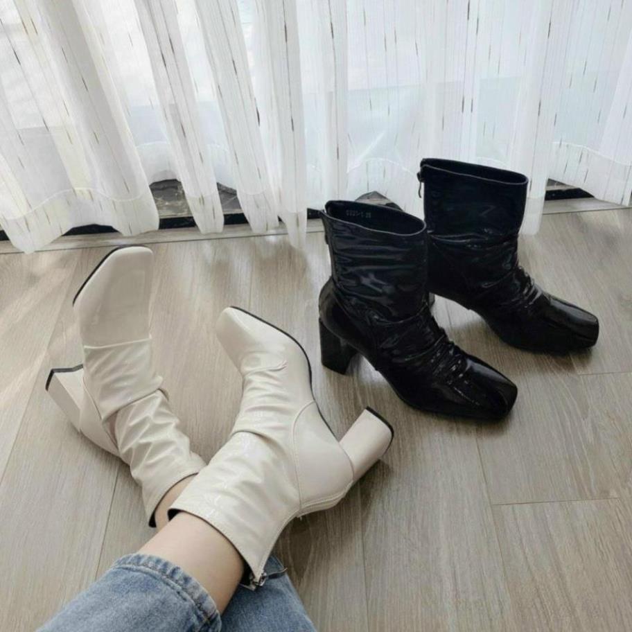 Bốt nữ cao cổ da nhăn 7 Phân Sneaker Ulzzang Store 2021 Chất Lượng Đi Chơi Đi Tiệc