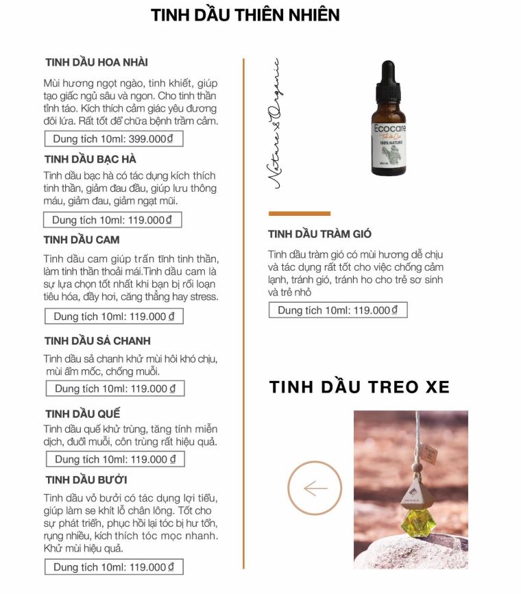 Tinh Dầu Vỏ Cam EcoCare 10ml - Tặng nến xông tinh dầu