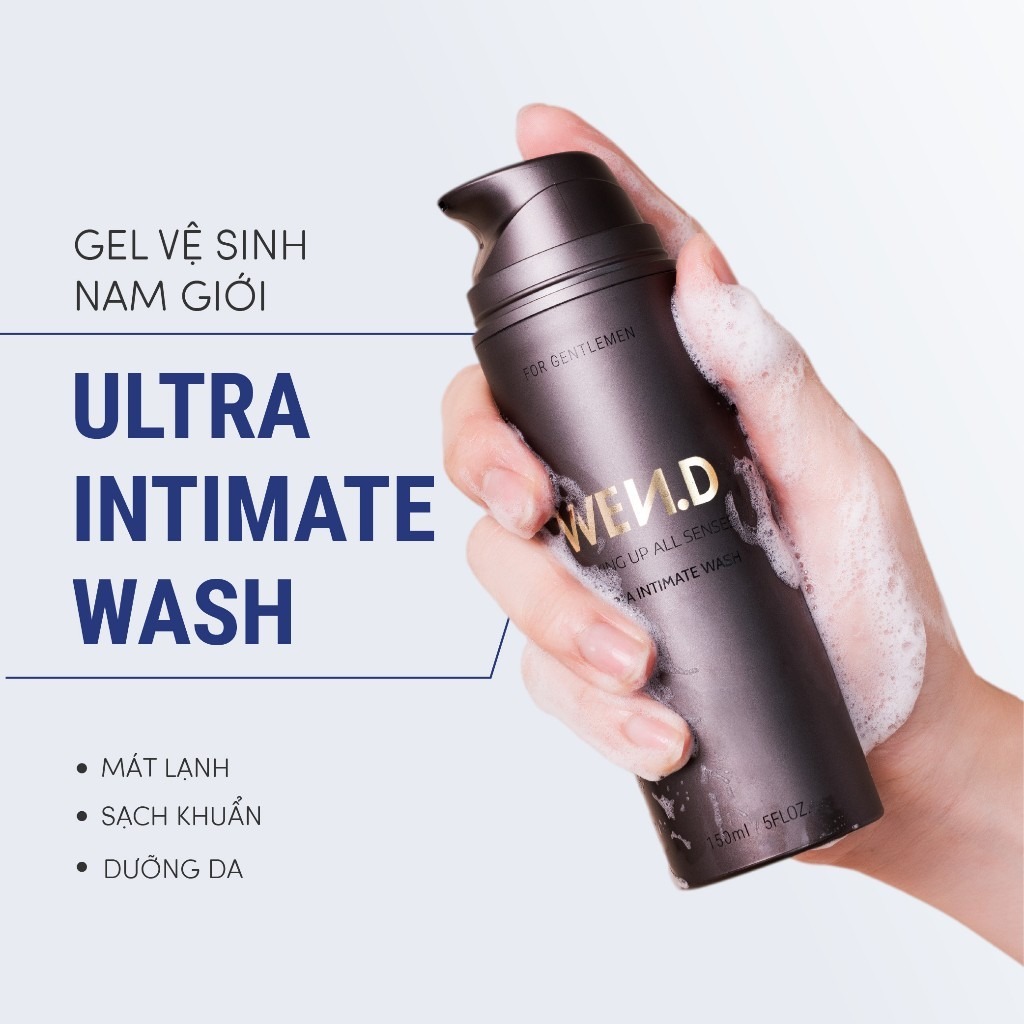 Dung dịch vệ sinh nam WEND làm sạch, khử mùi, dưỡng ẩm trơn mịn, hương nước hoa nam tính cuốn hút 150ml