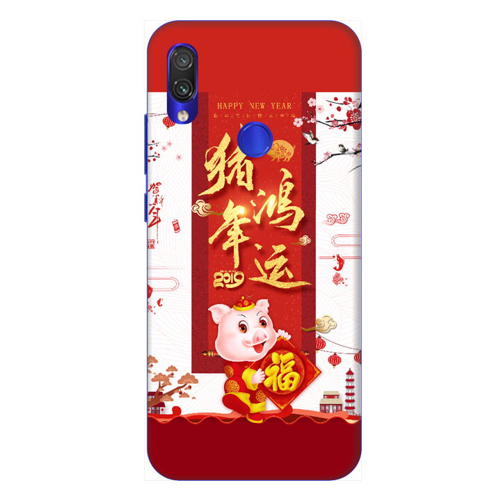 Ốp lưng dành cho điện thoại Xiaomi Redmi Note 7 hình Heo Xuân Chúc Tết - Hàng chính hãng