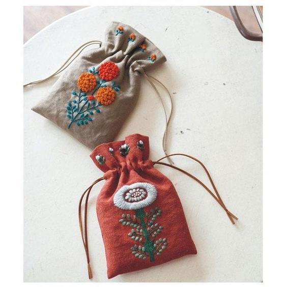 DIY tự thêu túi đựng Handmade- bộ đồ nghề thêu thủ công tự làm- trang trí nhà cửa workshop- bách hóa na na