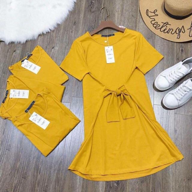 Váy suông buộc dây
