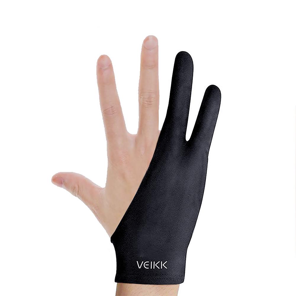 VEIKK Drawing Glove Two-finger Drawing Glove Lightweight Sweatproof Soft Glove for VEIKK Graphics Tablet Graphic Monitor