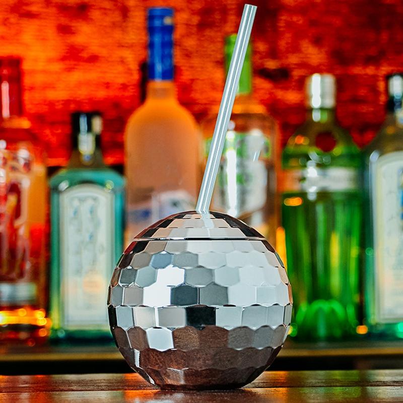 2PCS DISCO Creative Flash Cá bống Disco, ly cocktail độc đáo, trang trí quầy bar, đèn tiệc, rơm, rượu, bia, nước trái cây, ly uống nước uống