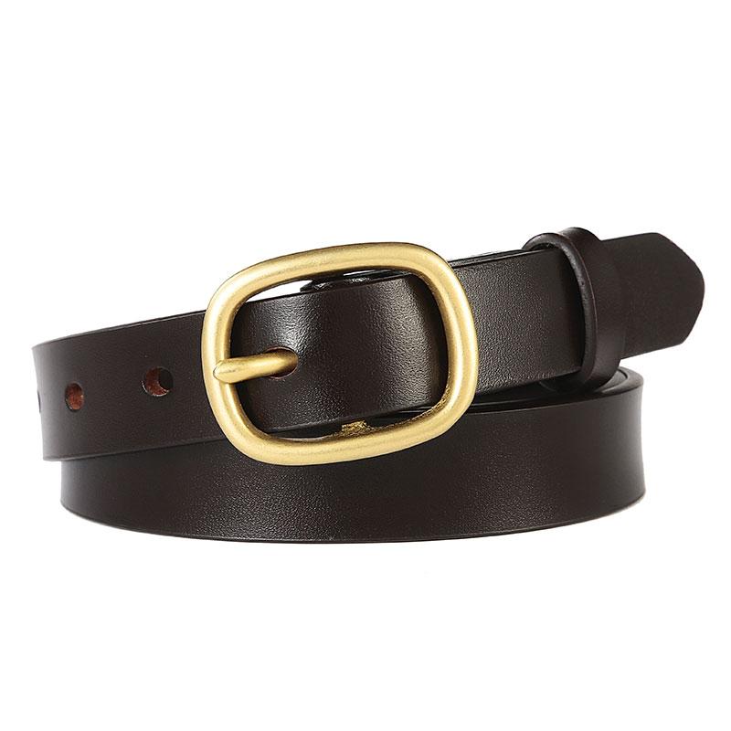 Đồng Nguyên Chất Pin Khóa Nữ Đầu Dây Da Dây Da Nữ Đa Năng Thời Trang Dây Da