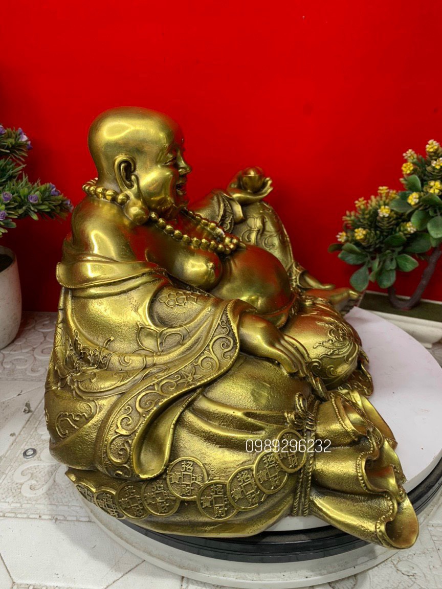 Tượng phật Di Lặc bằng đồng vàng
