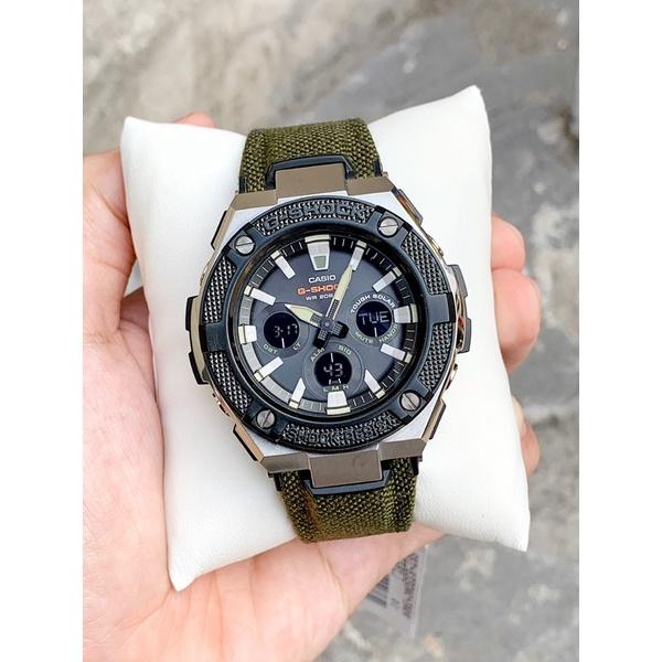 Đồng Hồ Nam Dây Vải Casio G-Shock GST-S330AC-3A Vỏ Thép Chính Hãng | GST-S330AC-3ADR Pin Năng Lượng Mặt Trời