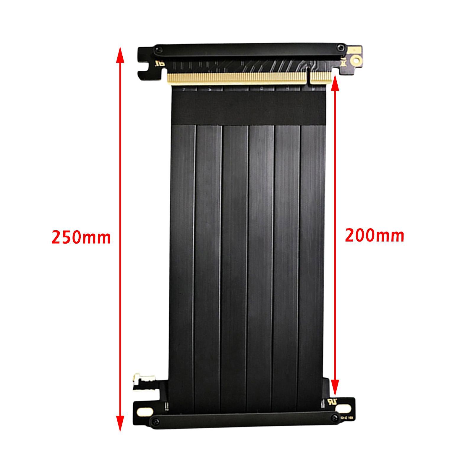 90 Degree Full 3.0 PCIE X16 Riser Cable PCIE Extender for GPU Vertical 20cm