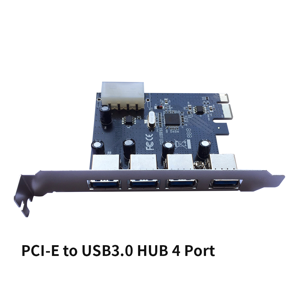 Bộ Chuyển Đổi PC ChipSet Card Với Thẻ Mở Rộng 4 Cổng PCI Express USB3.0 Via & Nec