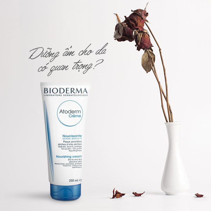 Kem dưỡng ẩm, phục hồi dành cho da khô nhạy cảm BIODERMA Atoderm Crème 200ml (Cho da khô đến da rất khô)